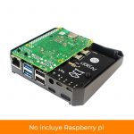 Caja Raspberry pi 4 modelo B aluminio metalico con interruptor de encendido + ventilador + disipador de calor