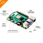 Raspberry Pi 4 Modelo B placa de desarrollo | RAM 2G/4G | Procesador 4 nucleos 1.5Ghz 3 | 3 veces mas rapida que la 3b+
